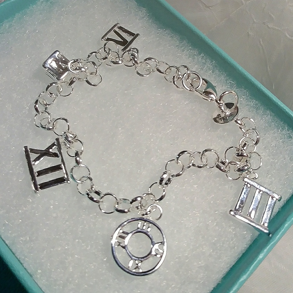 .925 Roman Numerals Bracelet